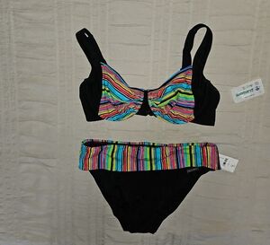Colorful Striped Bikini Set